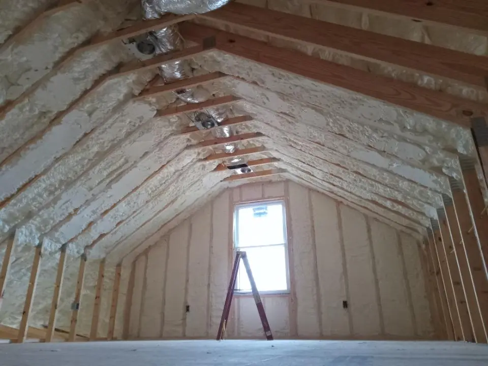 Spray foam roofing application for Crawl Space Insulation project in Barstow